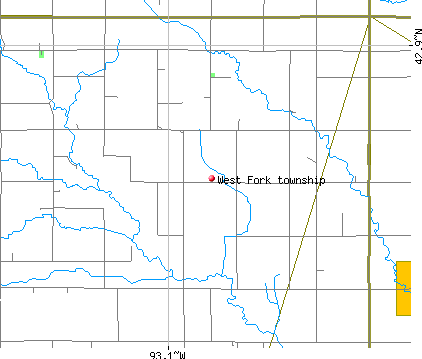 West Fork township, IA map