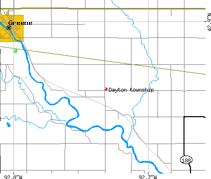 Dayton township, IA map