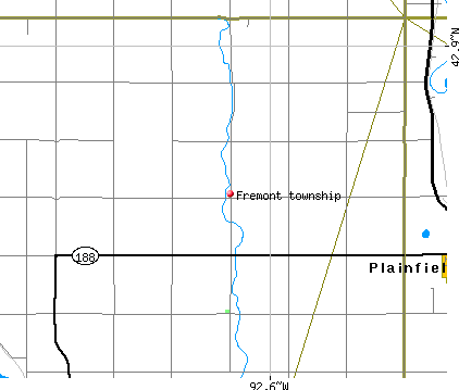 Fremont township, IA map