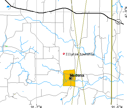 Illyria township, IA map