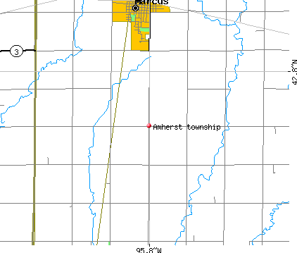 Amherst township, IA map