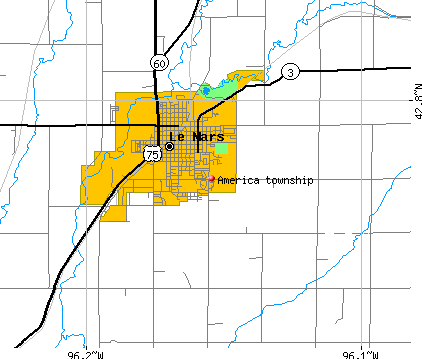 America township, IA map