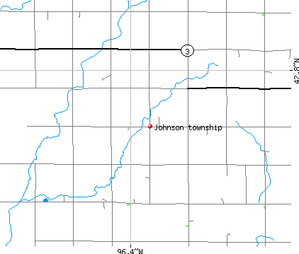 Johnson township, IA map