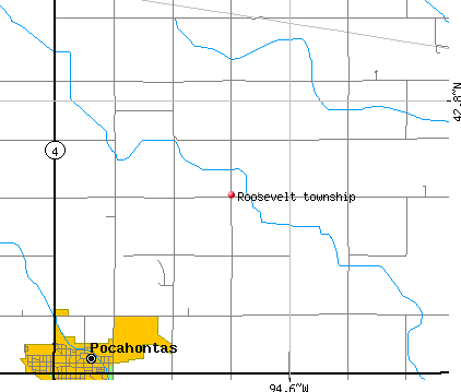 Roosevelt township, IA map