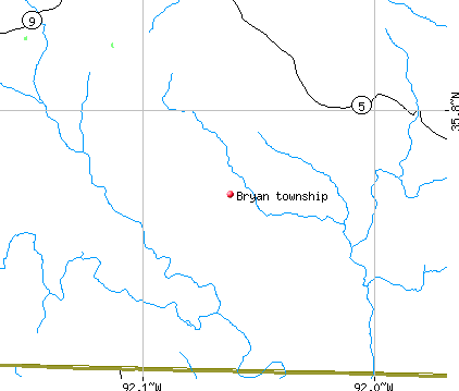 Bryan township, AR map