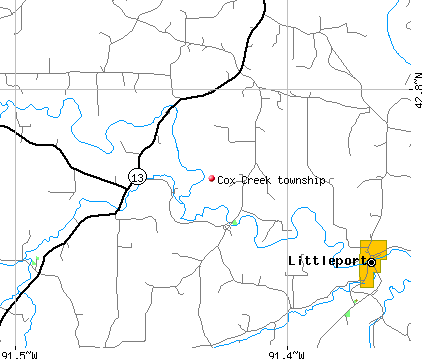 Cox Creek township, IA map