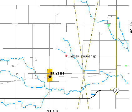 Ingham township, IA map
