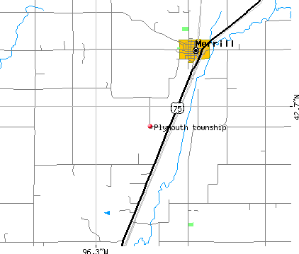 Plymouth township, IA map