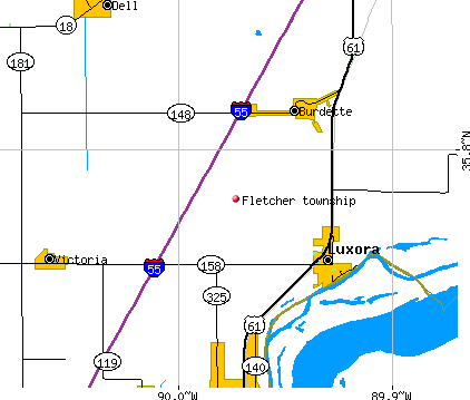 Fletcher township, AR map