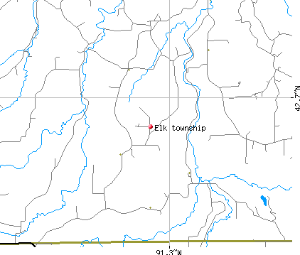 Elk township, IA map