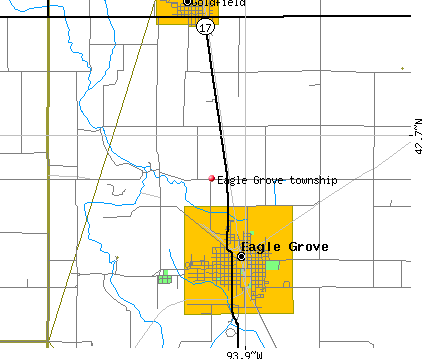 Eagle Grove township, IA map