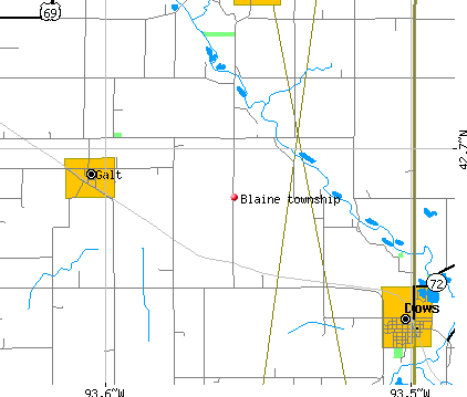 Blaine township, IA map