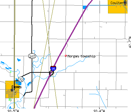 Morgan township, IA map