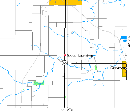Reeve township, IA map