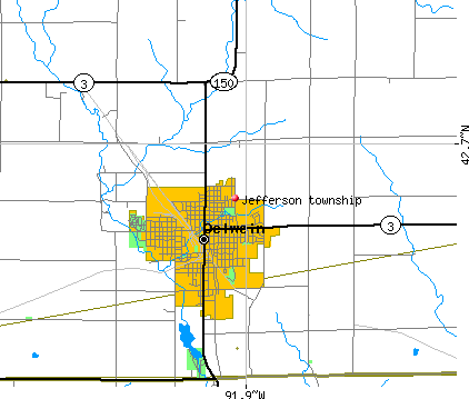 Jefferson township, IA map