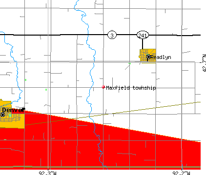 Maxfield township, IA map