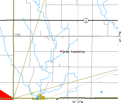 Oran township, IA map
