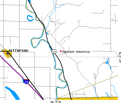 Hancock township, IA map
