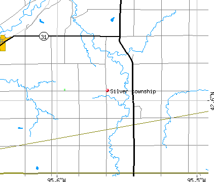 Silver township, IA map