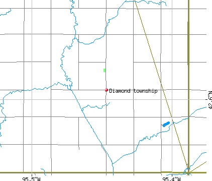 Diamond township, IA map