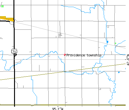 Providence township, IA map