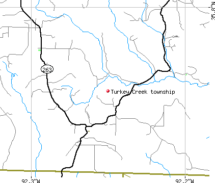 Turkey Creek township, AR map