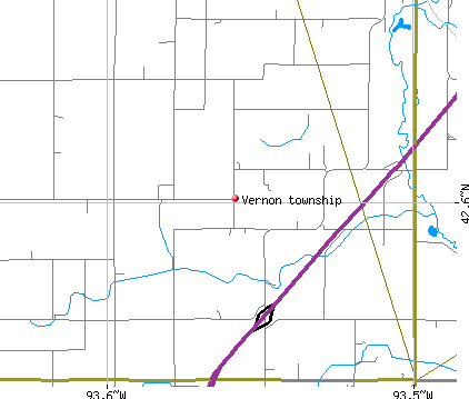 Vernon township, IA map