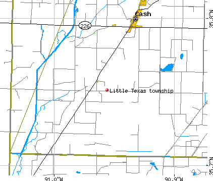 Little Texas township, AR map