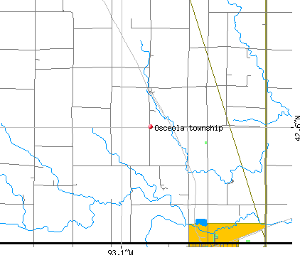 Osceola township, IA map