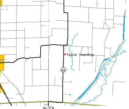 Taylor township, AR map