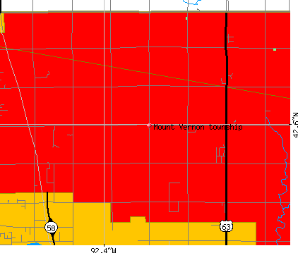 Mount Vernon township, IA map