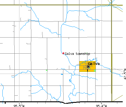 Galva township, IA map