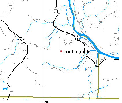 Marcella township, AR map