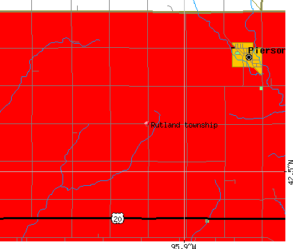 Rutland township, IA map