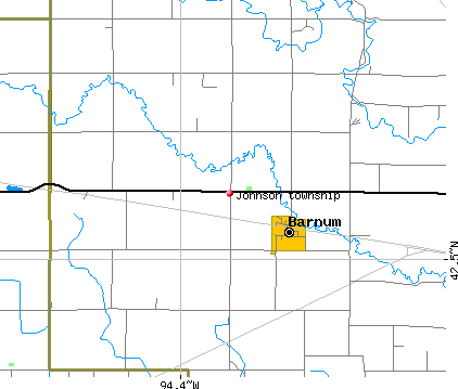 Johnson township, IA map
