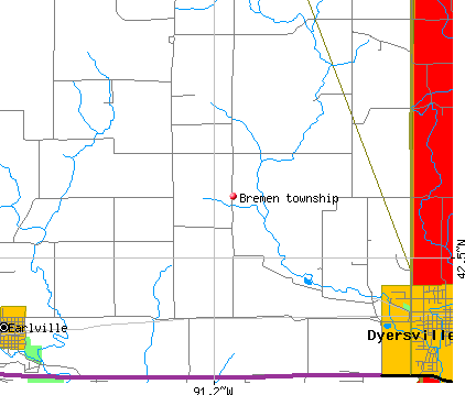 Bremen township, IA map