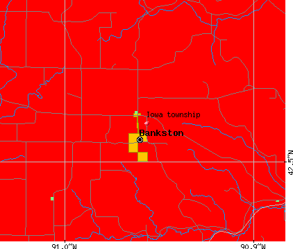 Iowa township, IA map