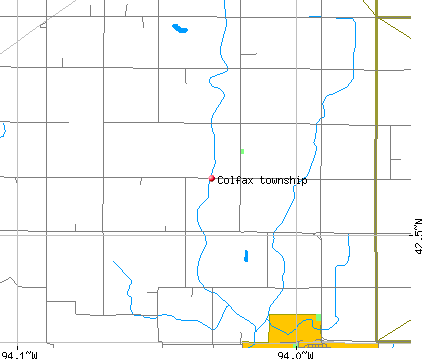 Colfax township, IA map