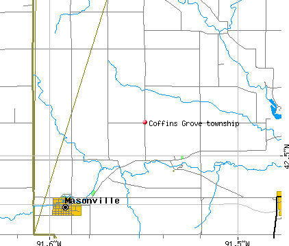 Coffins Grove township, IA map
