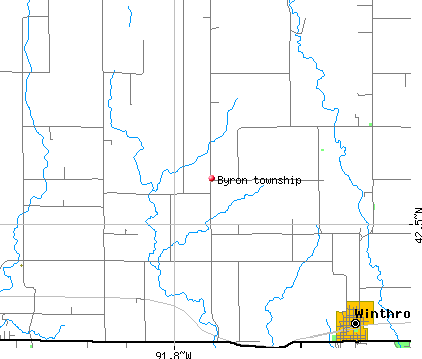 Byron township, IA map
