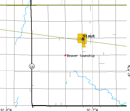 Beaver township, IA map