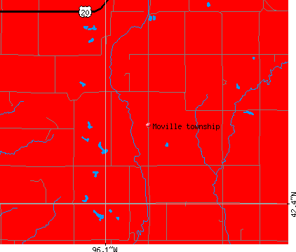 Moville township, IA map