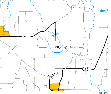 Wycough township, AR map