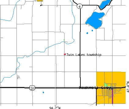 Twin Lakes township, IA map