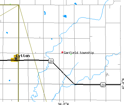 Garfield township, IA map