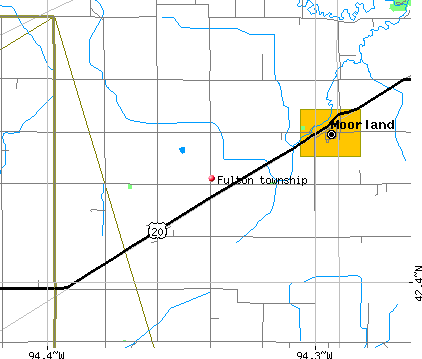 Fulton township, IA map