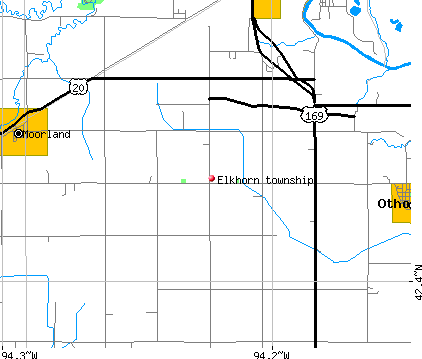 Elkhorn township, IA map