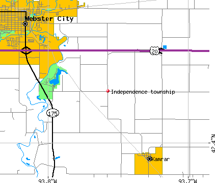 Independence township, IA map