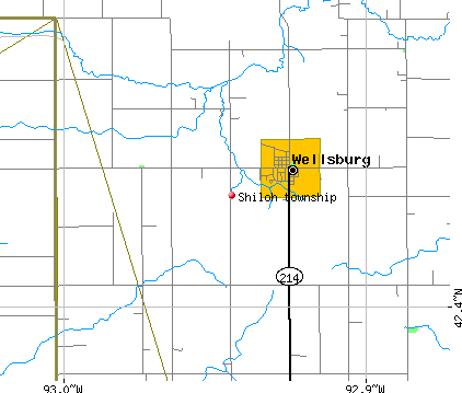 Shiloh township, IA map