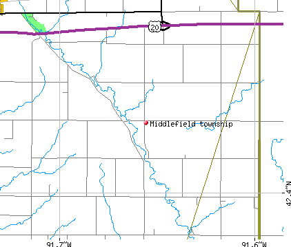 Middlefield township, IA map
